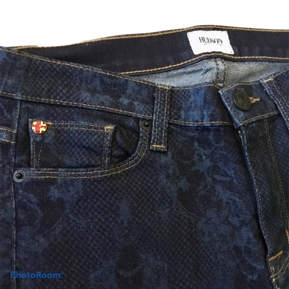 Hudson Nico Super Skinny Mid Rise Printed Jeans - Picture 6 of 6